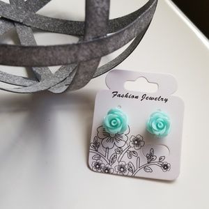 Mint Post Earrings